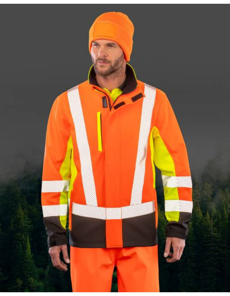 Jachetă de siguranță subțire cu 3 straturi și elemente reflectorizante